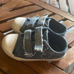 Kids Denim Sneakers with Star Design